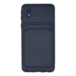 Samsung Galaxy A01 Core Kılıf Kelvin Kartvizitli Silikon - Lacivert