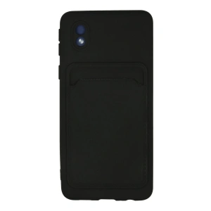 Samsung Galaxy A01 Core Kılıf Kelvin Kartvizitli Silikon - Siyah