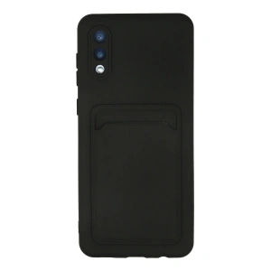 Samsung Galaxy A02 Kılıf Kelvin Kartvizitli Silikon - Siyah