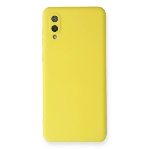 Samsung Galaxy A02 Kılıf Nano İçi Kadife Silikon - Sarı