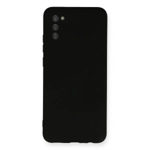 Samsung Galaxy A03s Kılıf Nano İçi Kadife Silikon - Siyah