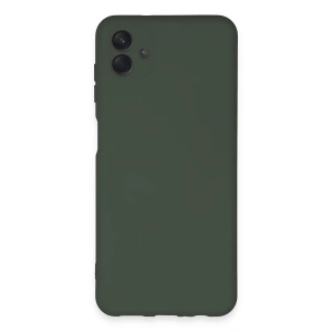 Samsung Galaxy A04e Kılıf Nano İçi Kadife Silikon - Koyu Yeşil