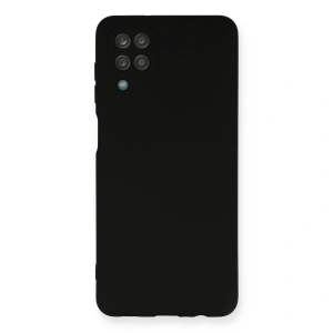 Samsung Galaxy A12 Kılıf Nano İçi Kadife Silikon - Siyah