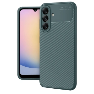 Samsung Galaxy A17 5g Auto Focus Karbon Kapak - Koyu Yeşil