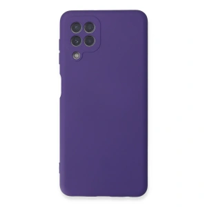 Samsung Galaxy A22 Kılıf Nano İçi Kadife Silikon - Mor
