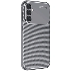 Samsung Galaxy A26 Kılıf Auto Focus Karbon Kapak - Gri