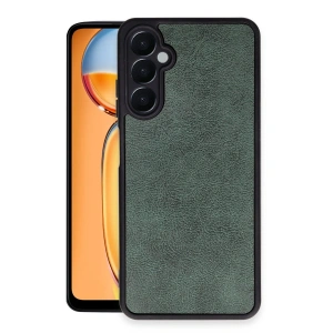Samsung Galaxy A35 5g Kılıf Aras Deri Kapak - Koyu Yeşil