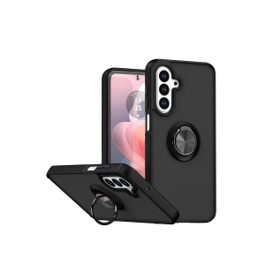 Samsung Galaxy A37 5g Montreal Yüzüklü Silikon Kapak - Siyah