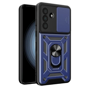 Samsung Galaxy A37 5g Pars Lens Yüzüklü Silikon - Lacivert