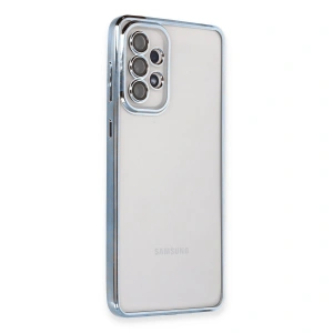 Samsung Galaxy A53 5g Kılıf Razer Lensli Silikon - Açık Mavi
