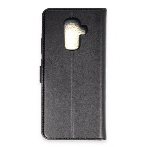 Samsung Galaxy A6 Plus 2018 Kılıf Trend S Plus Kapaklı Kılıf - Siyah