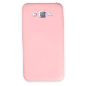 Samsung Galaxy J7 Kılıf Nano İçi Kadife Silikon - Pudra