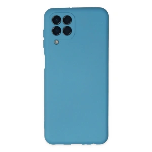 Samsung Galaxy M33 Kılıf Nano İçi Kadife Silikon - Mavi
