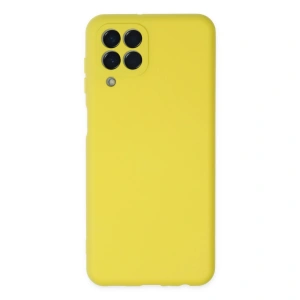 Samsung Galaxy M33 Kılıf Nano İçi Kadife Silikon - Sarı