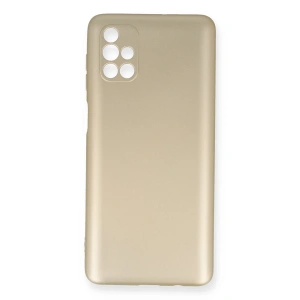 Samsung Galaxy M51 Kılıf First Silikon - Gold