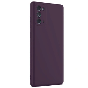 Samsung Galaxy Note 20 Kılıf First Silikon - Mürdüm