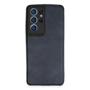 Samsung Galaxy S21 Ultra Kılıf Loop Deri Silikon - Lacivert