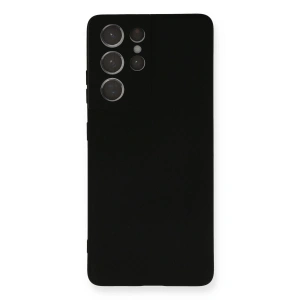 Samsung Galaxy S21 Ultra Kılıf Nano İçi Kadife Silikon - Siyah