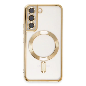 Samsung Galaxy S22 Kılıf Kross Magneticsafe Kapak - Gold