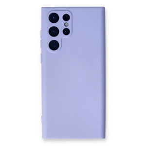 Samsung Galaxy S22 Ultra Kılıf Nano İçi Kadife Silikon - Lila