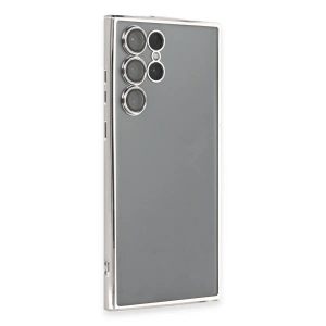 Samsung Galaxy S22 Ultra Kılıf Razer Lensli Silikon - Gümüş