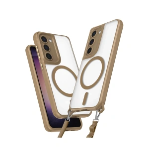 Samsung Galaxy S23 Kılıf Enka Magsafe Silikon Kılıf - Desert