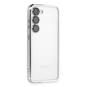 Samsung Galaxy S23 Kılıf Razer Lensli Silikon - Gümüş