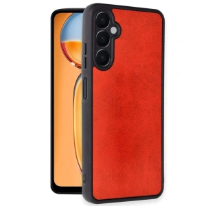 Samsung Galaxy S24 Fe Kılıf Aras Deri Kapak - Kırmızı