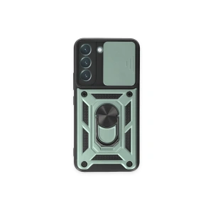 Samsung Galaxy S24 Kılıf Pars Lens Yüzüklü Silikon - Yeşil