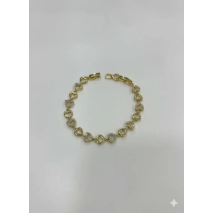 Sıralı Kalp Taşlı Cm Bileklik
