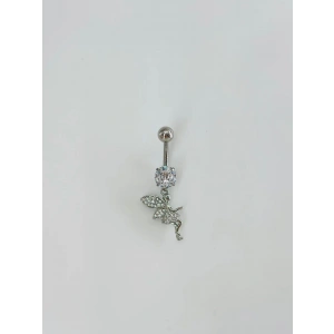 Su Perisi Detaylı Göbek Piercing