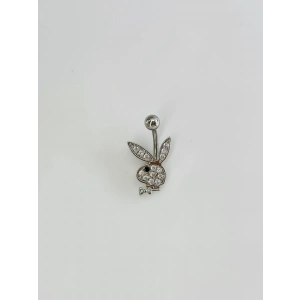 Tavşan Detaylı Göbek Piercing