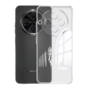 Tecno Spark 30c Kılıf Lüx Şeffaf Silikon