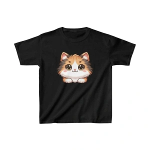 Unisex Çocuk Baskılı T-Shirt - Siyah