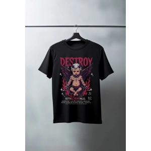 Unisex Oversize 24/1 Penye DTF Baskılı Tişört - DTF106