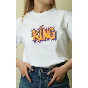 Unisex Oversize 24/1 Penye DTF Baskılı Tişört - DTF111
