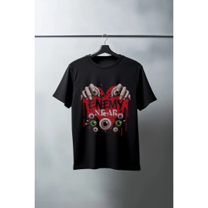 Unisex Oversize 24/1 Penye DTF Baskılı Tişört - DTF128