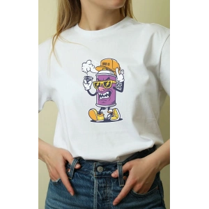 Unisex Oversize 24/1 Penye DTF Baskılı Tişört - DTF137