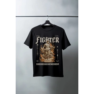 Unisex Oversize 24/1 Penye DTF Baskılı Tişört - DTF139