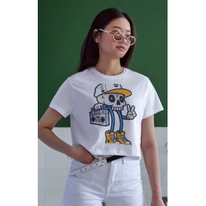 Unisex Oversize 24/1 Penye DTF Baskılı Tişört - DTF152
