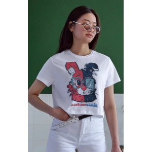 Unisex Oversize 24/1 Penye DTF Baskılı Tişört - DTF159