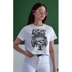 Unisex Oversize 24/1 Penye DTF Baskılı Tişört - DTF161