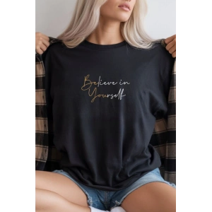 Unisex Oversize 24/1 Penye DTF Baskılı Tişört - DTF279