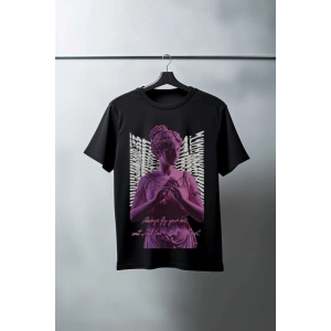Unisex Oversize 24/1 Penye DTF Baskılı Tişört - DTF97