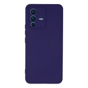 Vivo V23 5g Kılıf Nano İçi Kadife Silikon - Mor