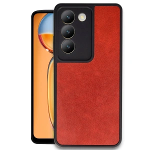 Vivo V30 Lite 4g Kılıf Aras Deri Kapak - Kırmızı