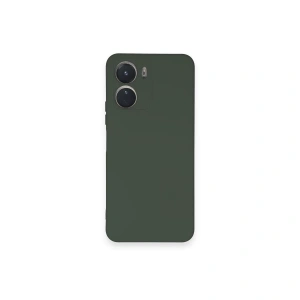 Vivo Y16 Kılıf Nano İçi Kadife Silikon - Koyu Yeşil