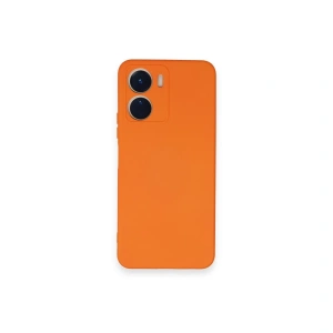 Vivo Y16 Kılıf Nano İçi Kadife Silikon - Turuncu