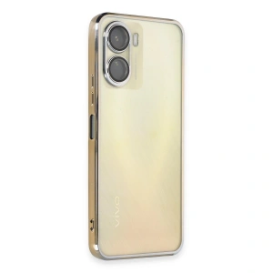 Vivo Y16 Kılıf Razer Lensli Silikon - Gold