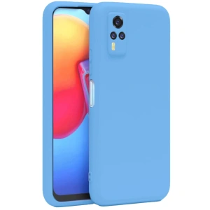 Vivo Y53s Kılıf Nano İçi Kadife Silikon - Mavi